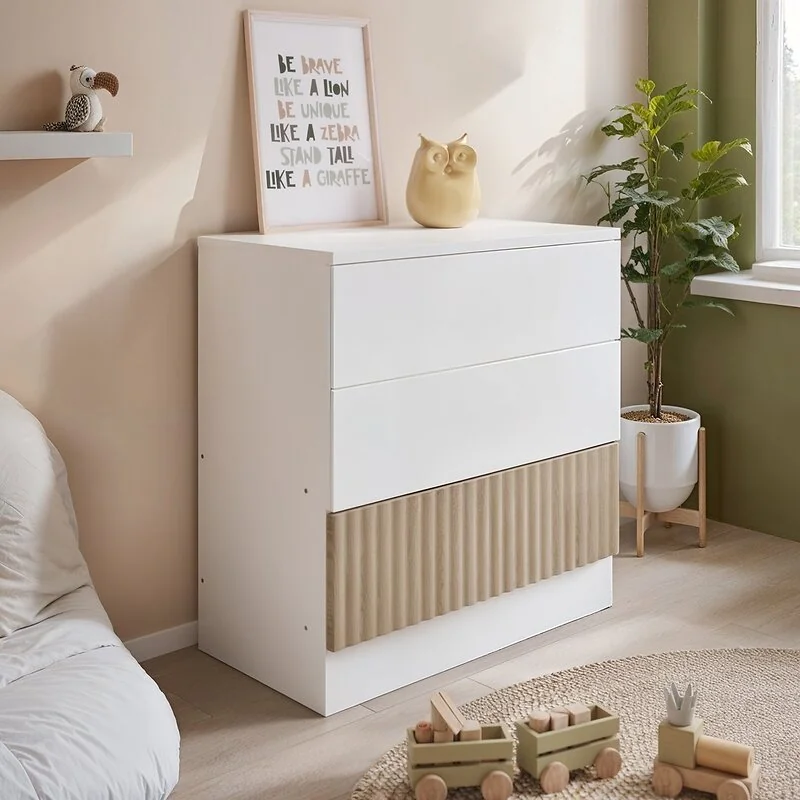 Flair Luca 3 Drawer Chest Ribbed image 3