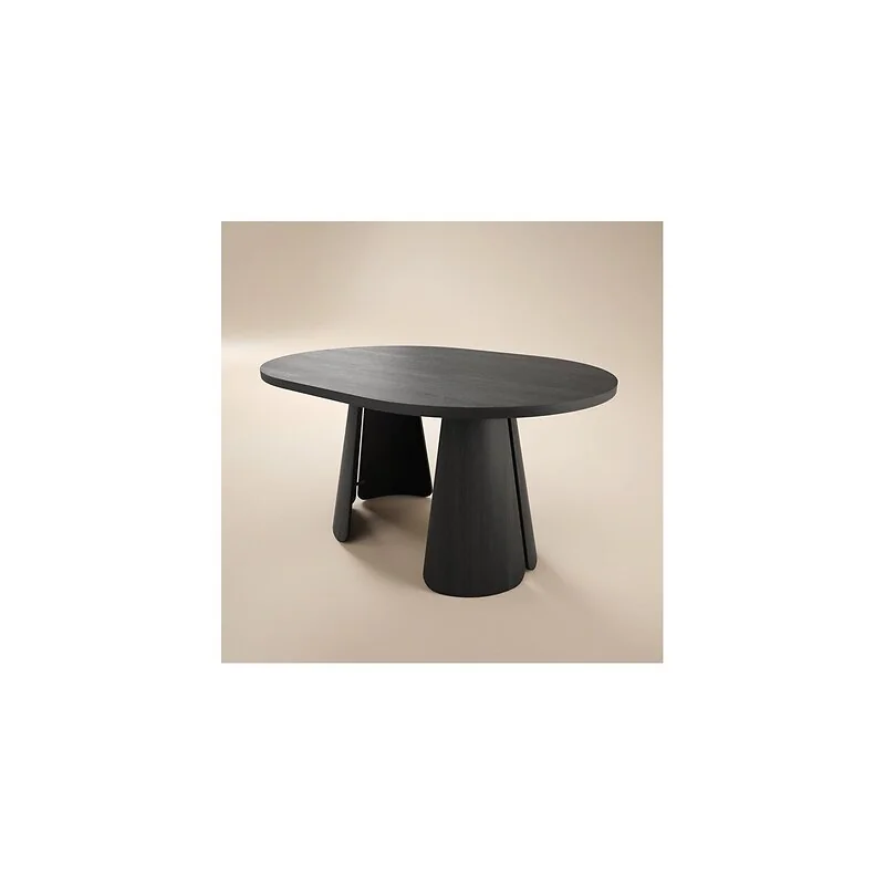 SOLACE+CO Ebony 3-in-1 Round Extendable Dining Table Black image 11