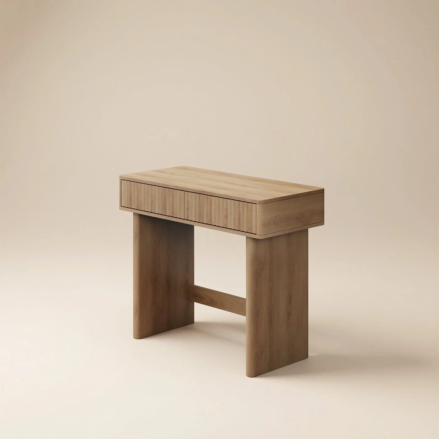 SOLACE+CO Velmor Ribbed Dressing Table Oak image 3