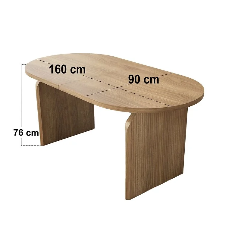 SOLACE+CO Varm & Cyra 4 to 8 Seater Oak Extending Dining Table Set with Beige Chenille Chairs image 9
