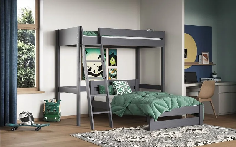 Noomi Tera High Sleeper With Small Double L Shaped Bed (FSC-Certified)
