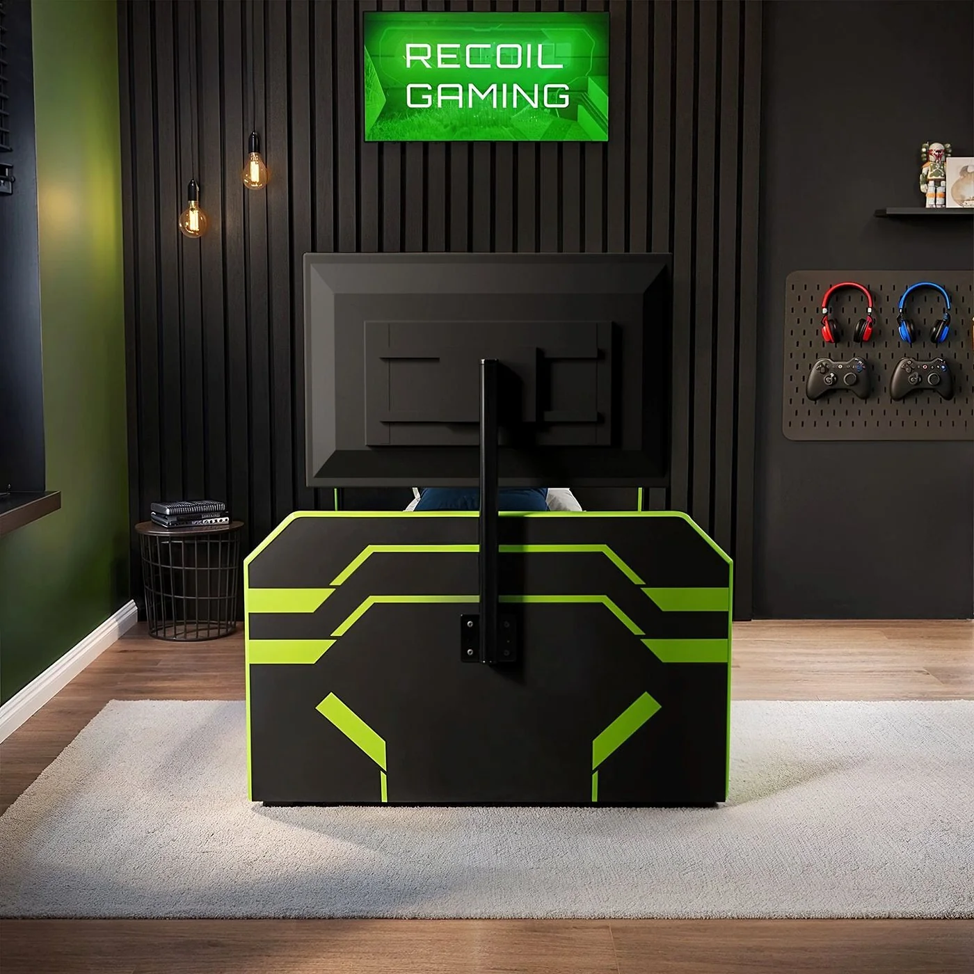Recoil Alister Side Lift TV Ottoman Bed Black & Green image 9
