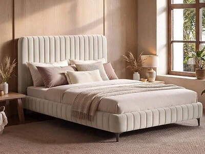 SOLACE+CO Adelaide Lined Upholstered Bed Frame Velvet
