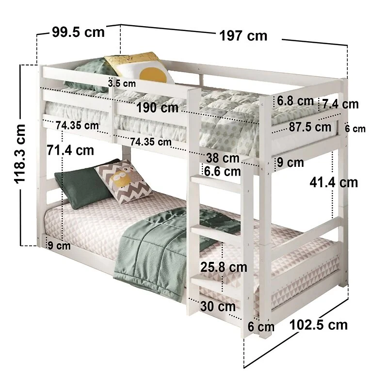 Flair Shasha Low Wooden Detachable Bunk Bed image 6