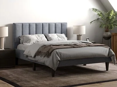 Flair Riverside Fabric Bed Frame Grey