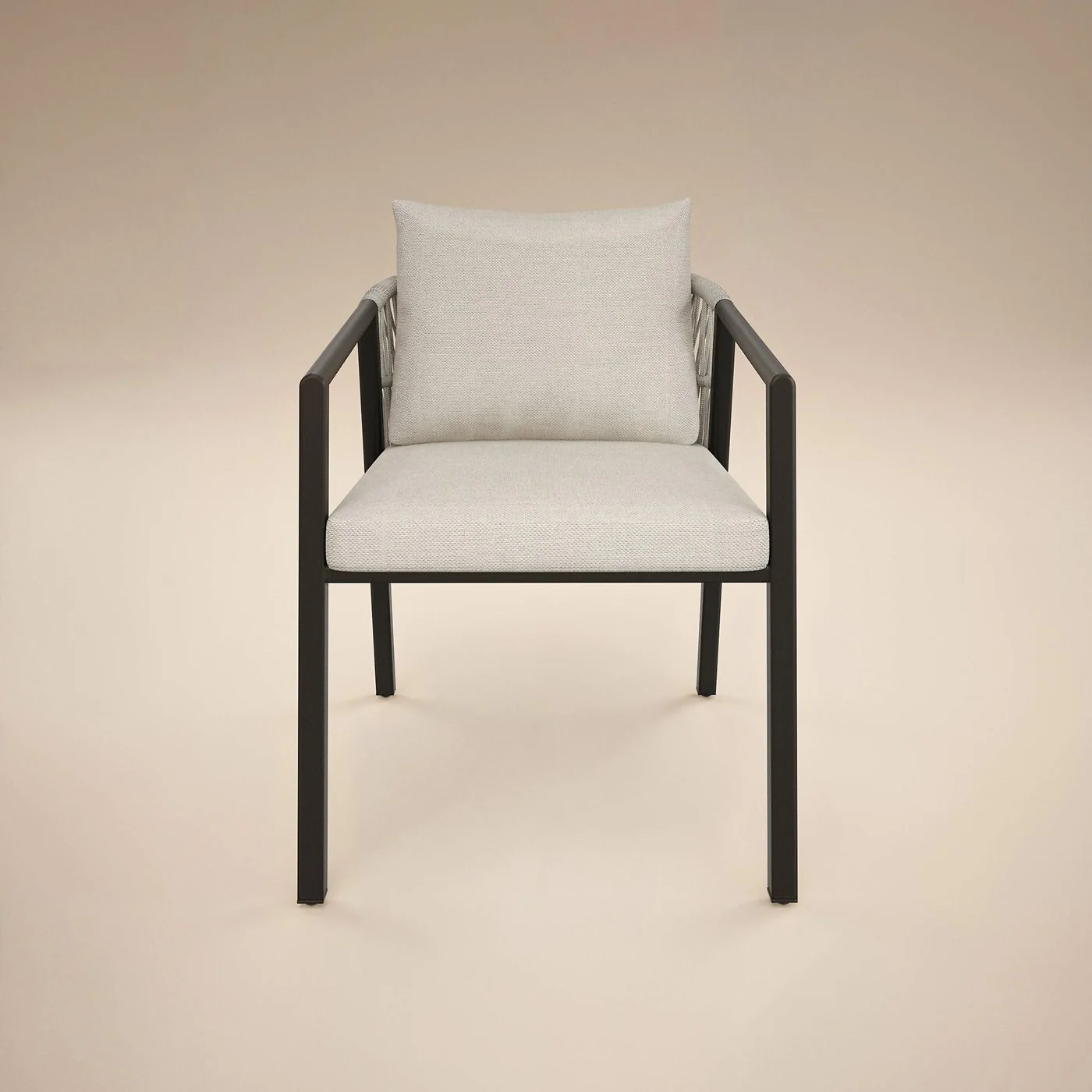 SOLACE+CO Hana Oval Garden Dining Table Grey with Lynden Chairs Set of 4 Dark Brown image 7