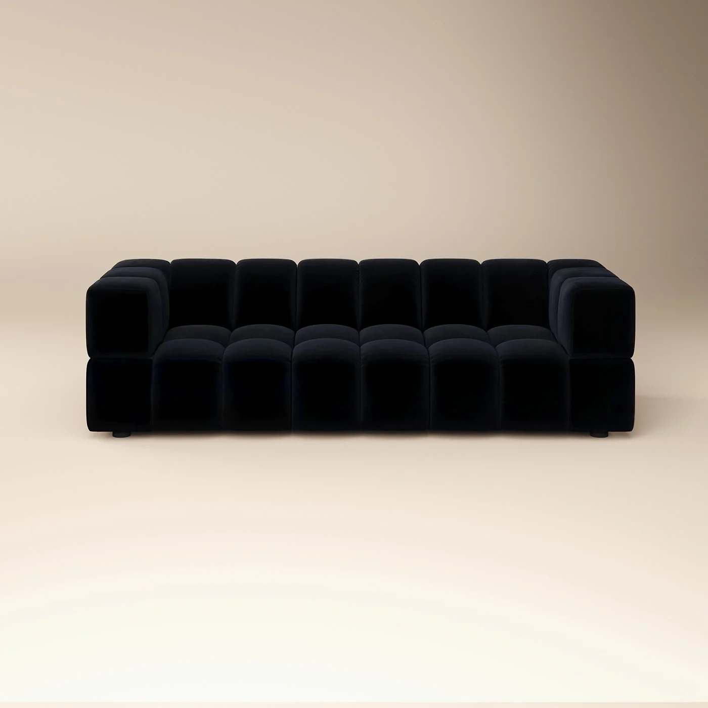 SOLACE+CO Jenson 4 Seater Cloud Bubble Sofa Black image 3