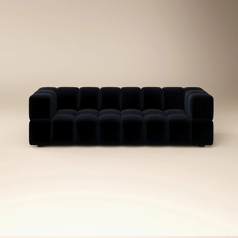 SOLACE+CO Jenson 4 Seater Cloud Bubble Sofa Black image 3