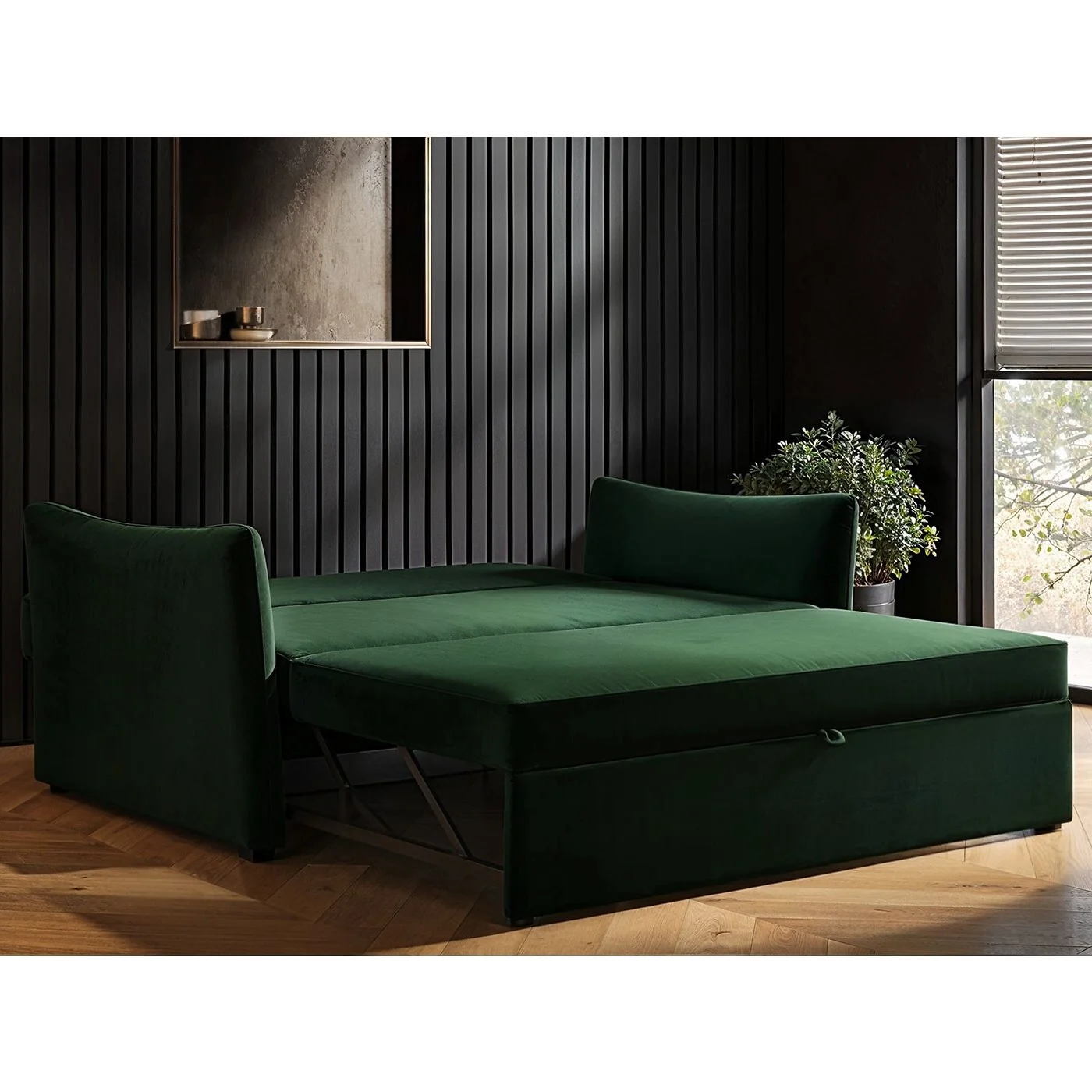 Solace+Co Skyler 2 Seater Velvet Sofa Bed image 4