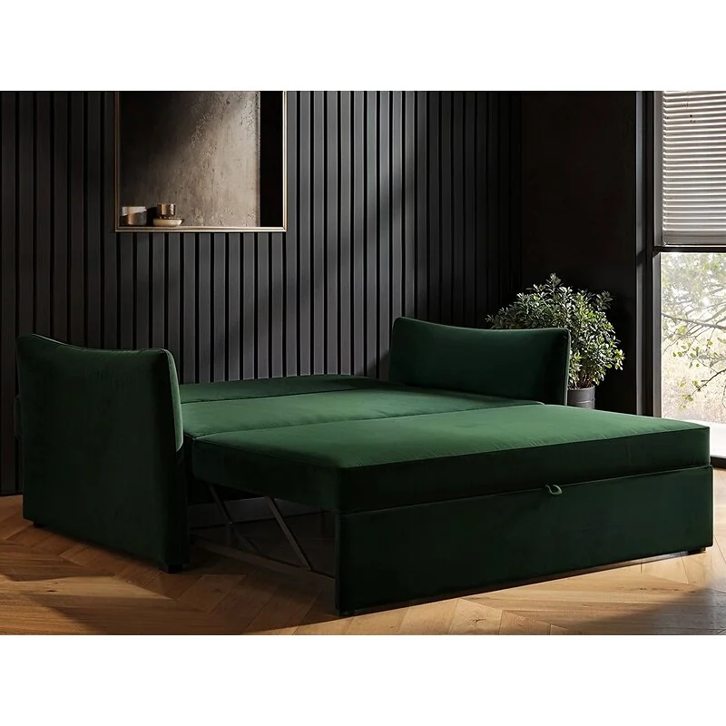 Solace+Co Skyler 2 Seater Velvet Sofa Bed image 4