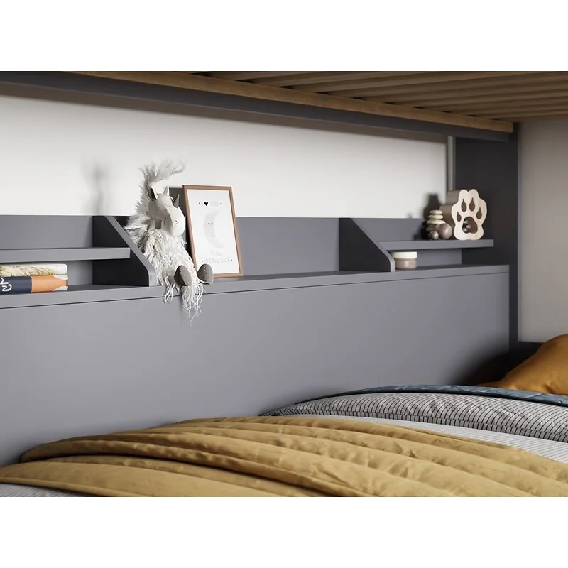 Flair Slick Staircase Bunk Bed Grey With Storage image 5