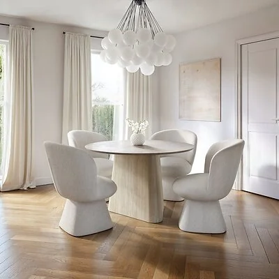 SOLACE+CO Elin Dining Table with Aiko Chairs Set