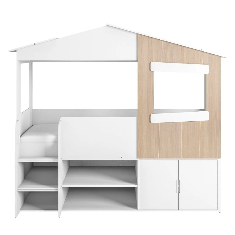Flair Dreamland House Bed With Storage White and Oak image 7