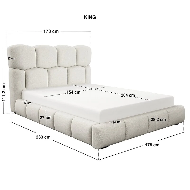 SOLACE+CO Irma Marshmallow Bed Cream Chenille image 6