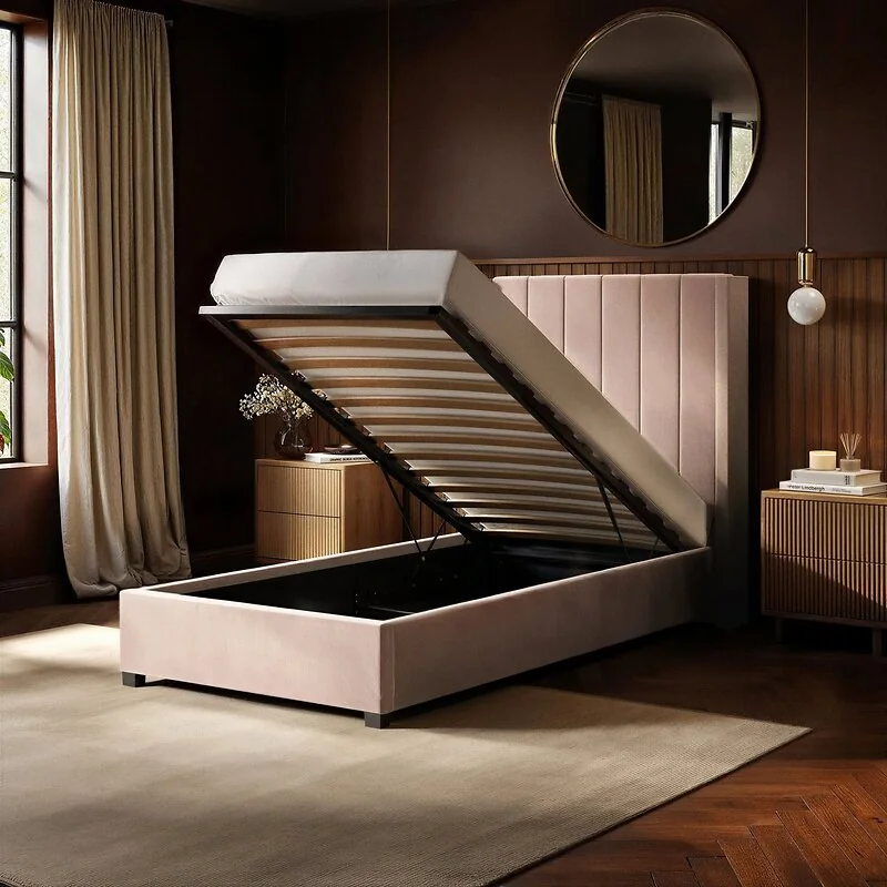 Flair Tiggy Single Ottoman Bed Velvet image 2
