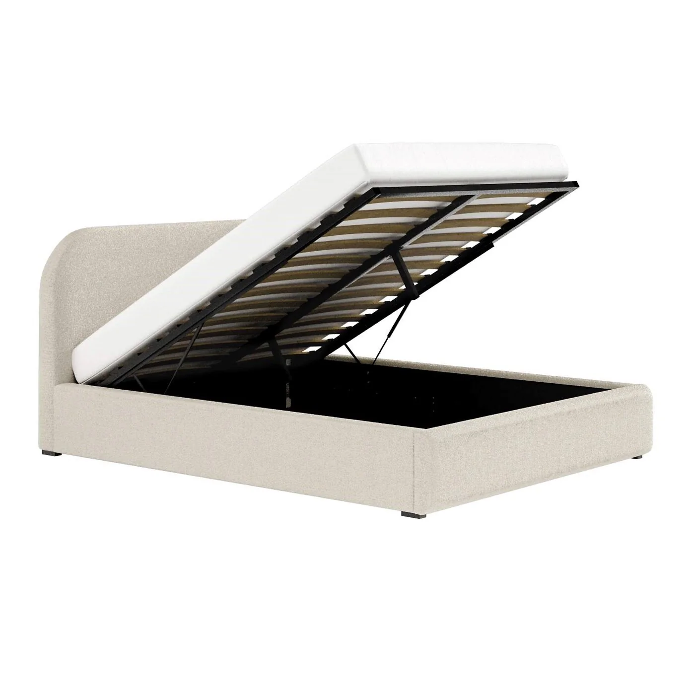 Flair Alba Cream Boucle Ottoman Bed image 5