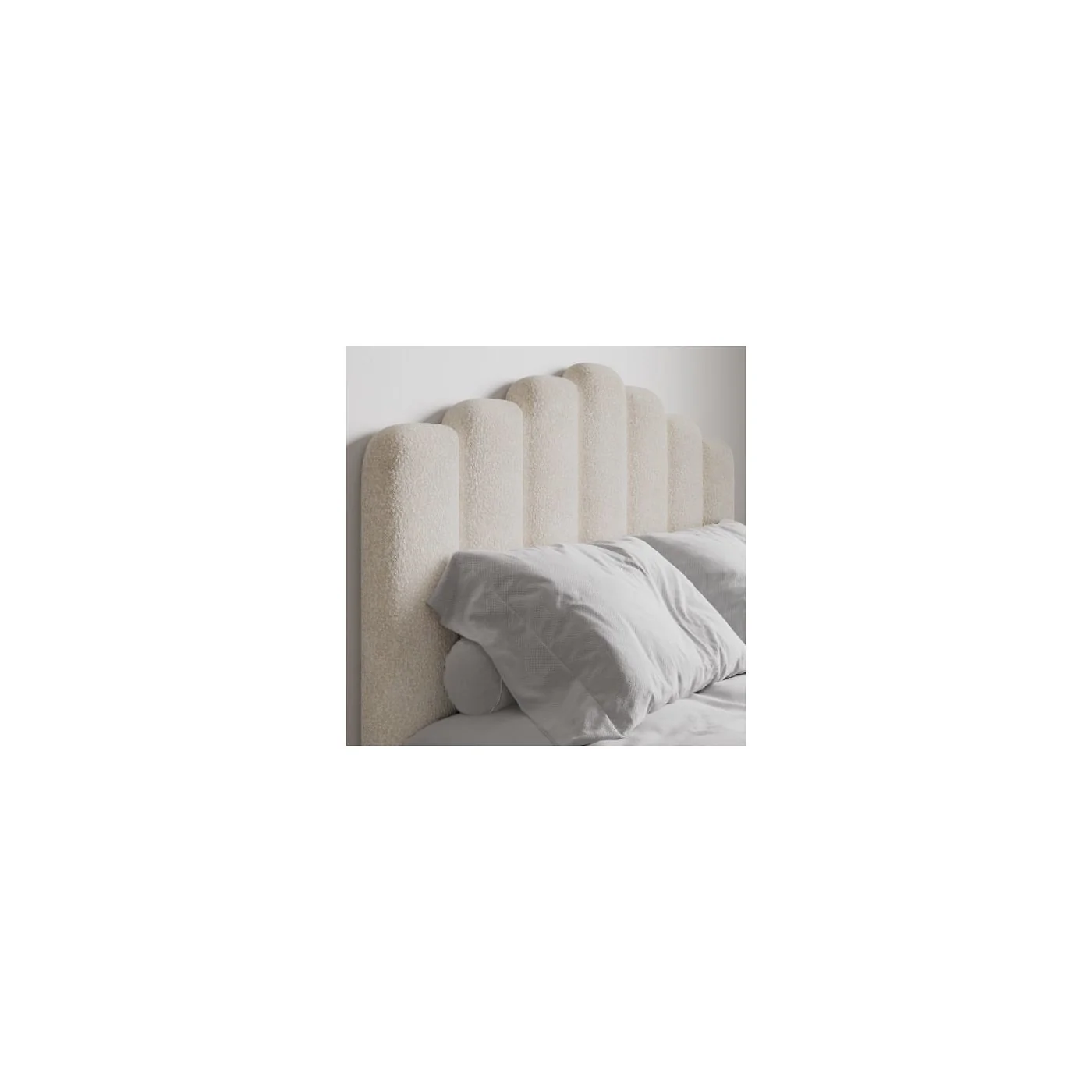 Flair Poseidon Boucle Ottoman Cream image 3