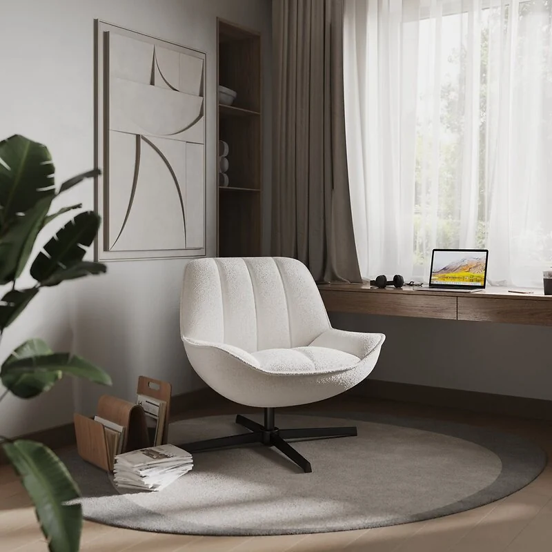 Flair Tivaro Swivel Boucle Accent Chair image 6