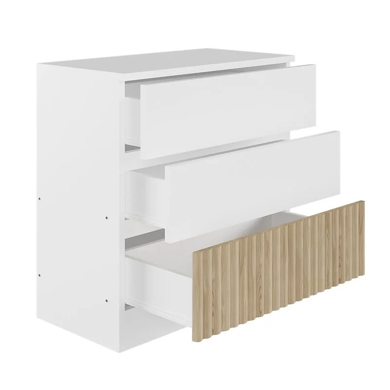 Flair Luca 3 Drawer Chest Ribbed image 4