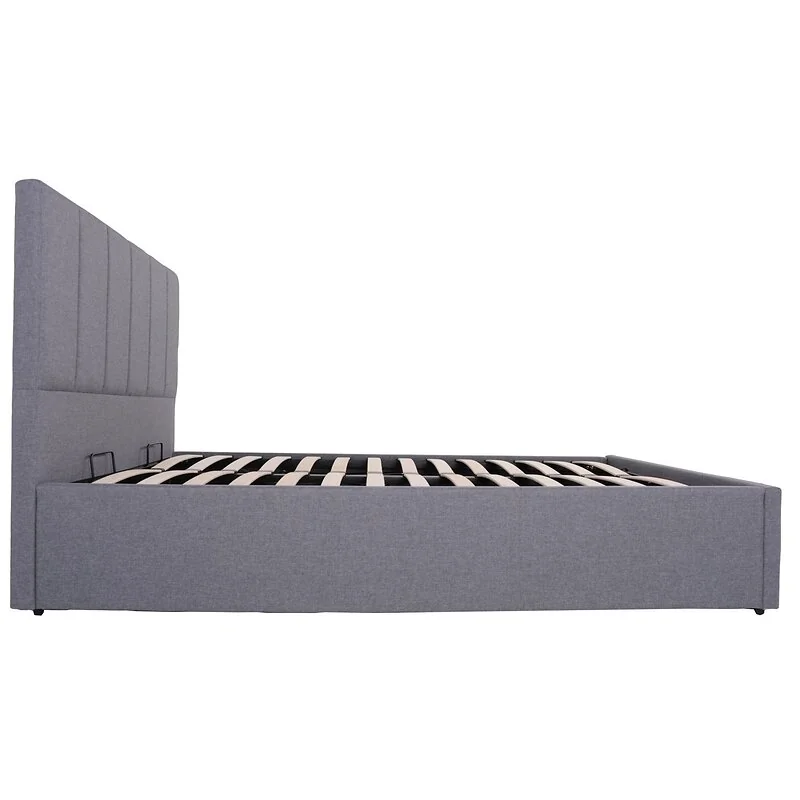 Flair Grey Waltz Fabric Ottoman Bed image 5