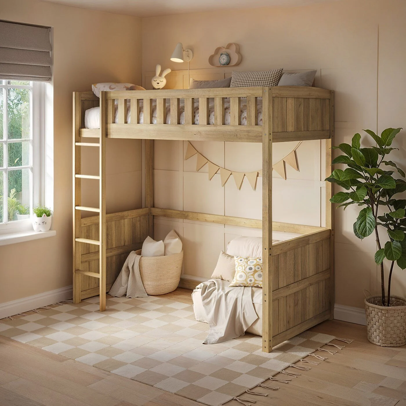 Flair Bea Wooden High Sleeper Bed