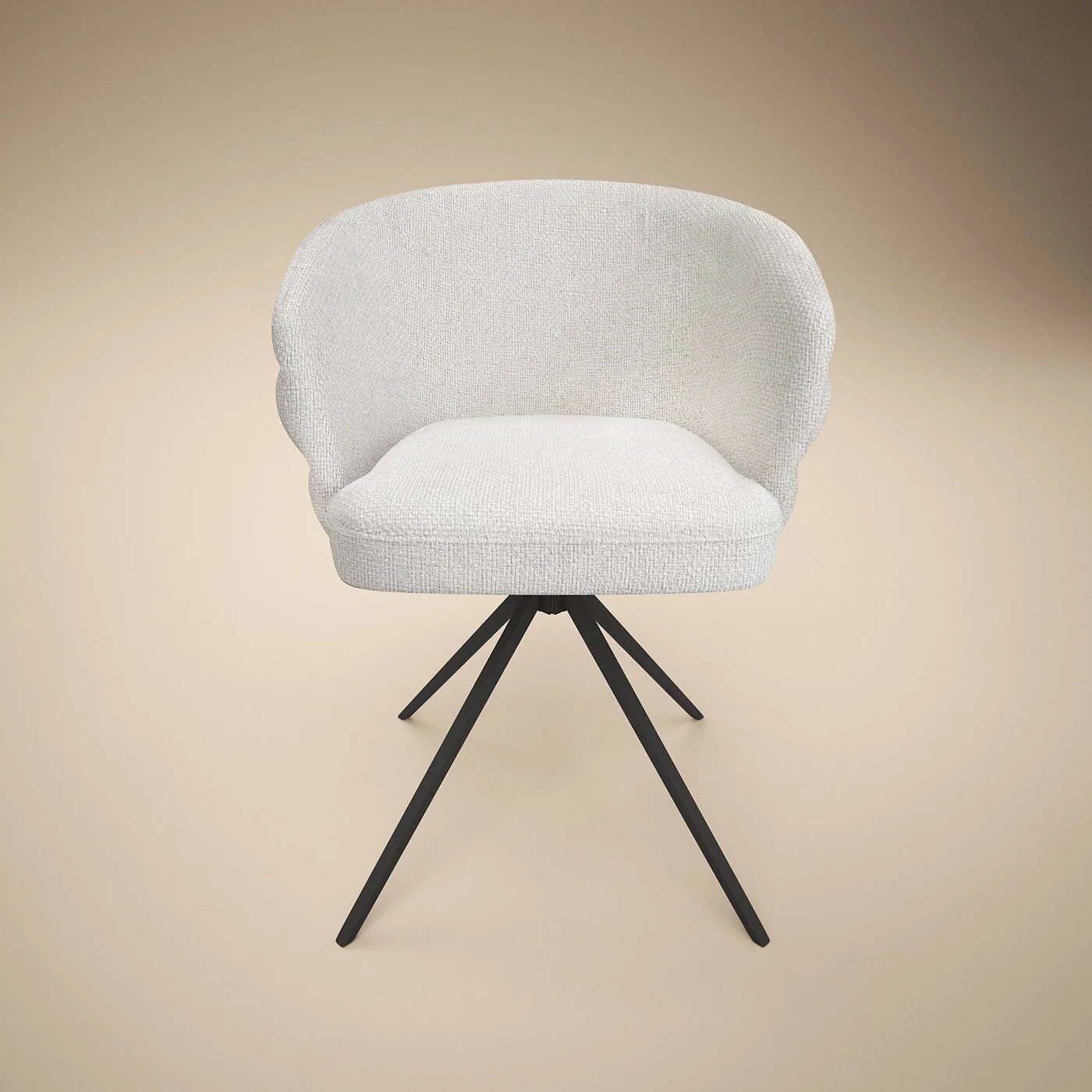 SOLACE+CO Eira Cream Swivel Dining Chair Set of 2 image 3