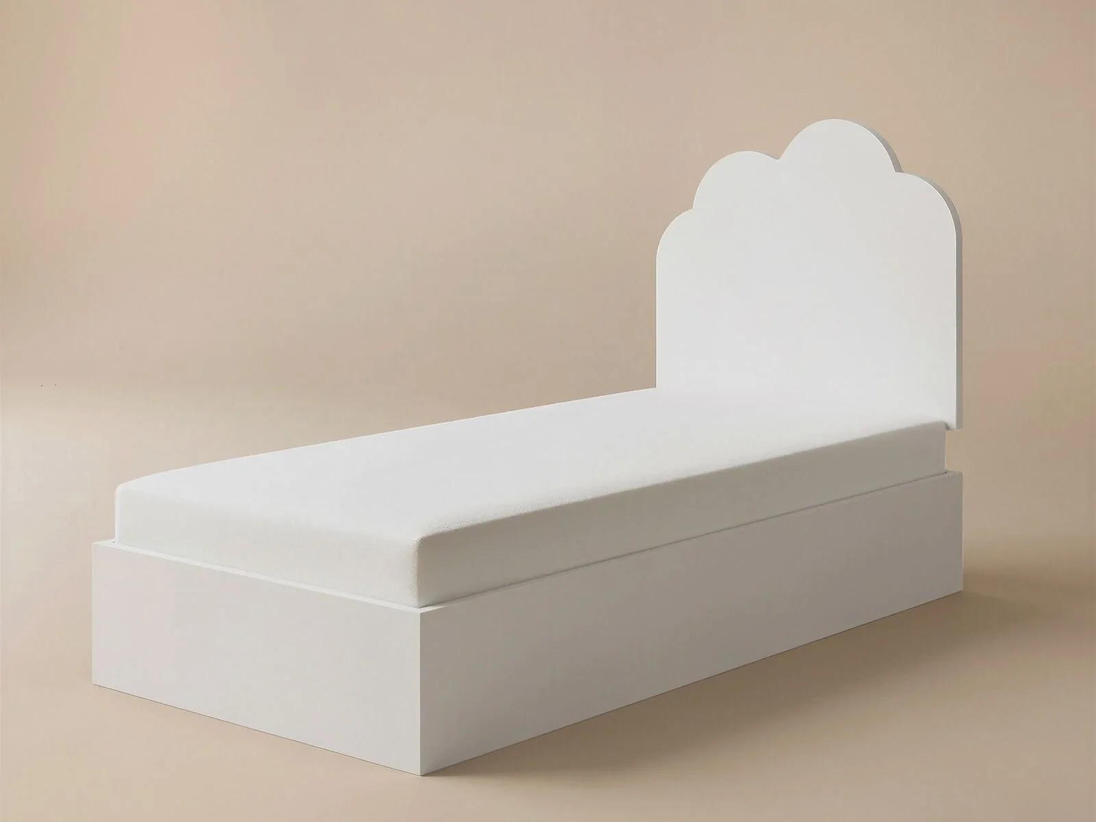 Flair Adara Ottoman Bed with Cloud Headboard White – view 9
