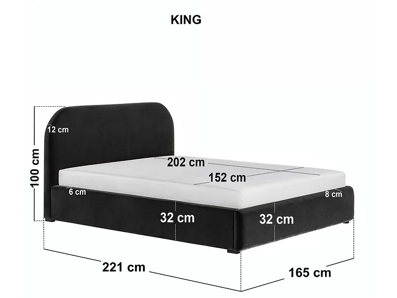 Flair Alba Ottoman Bed Black Velvet – view 7