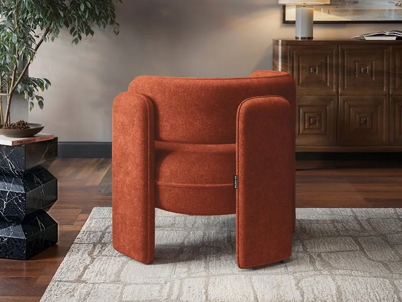 SOLACE+CO Emery Fabric Accent Chair Burnt Orange – view 3