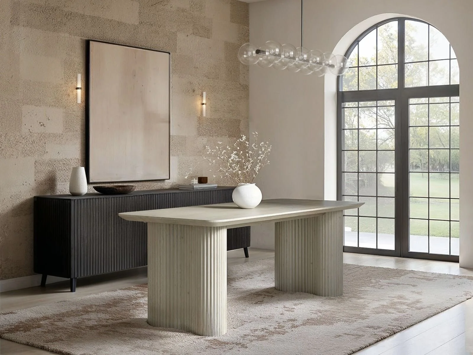 SOLACE+CO Zoya Dining Table with Aiko Chairs Set – view 4
