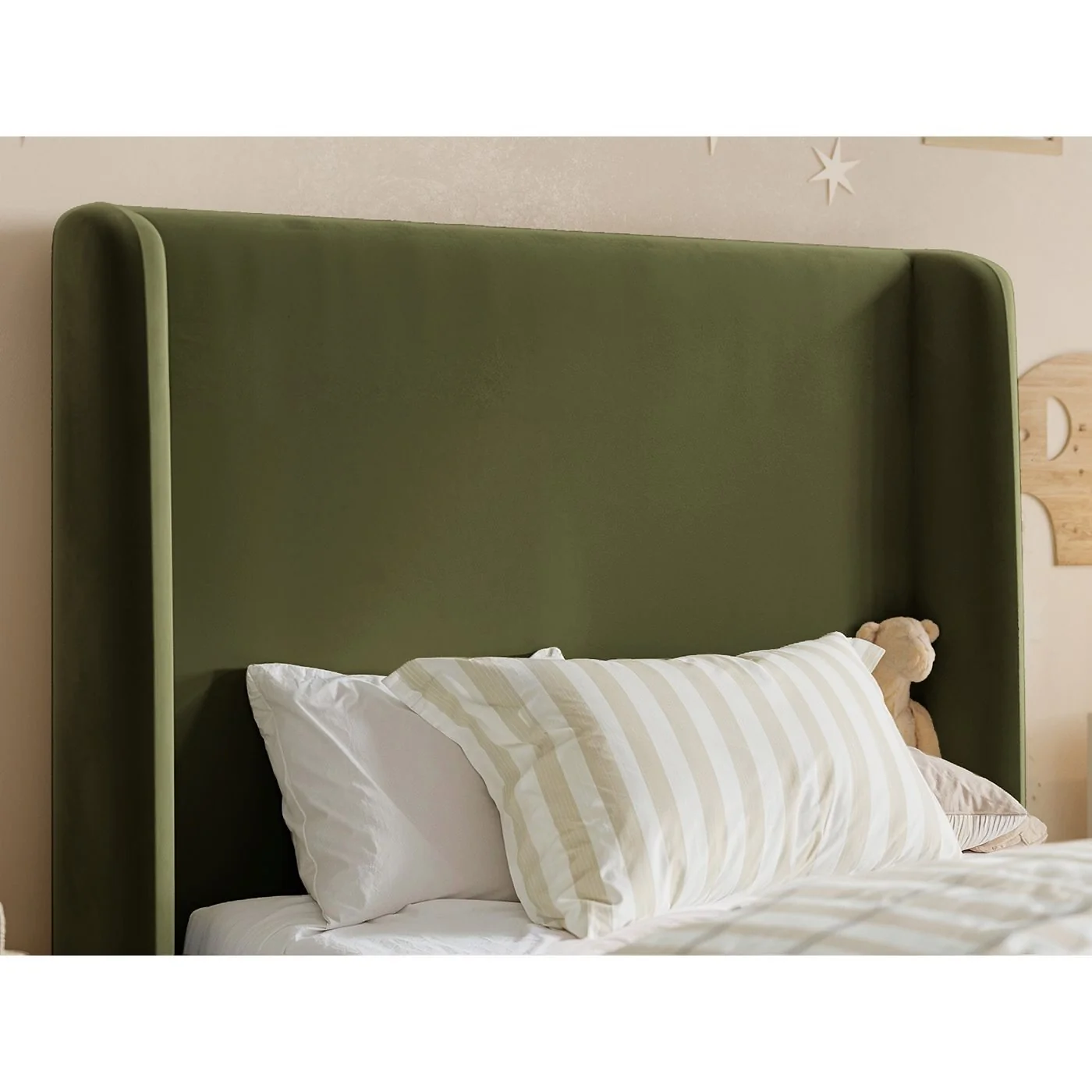 Flair Alma Single Upholstered Bed with Winged Headboard image 13