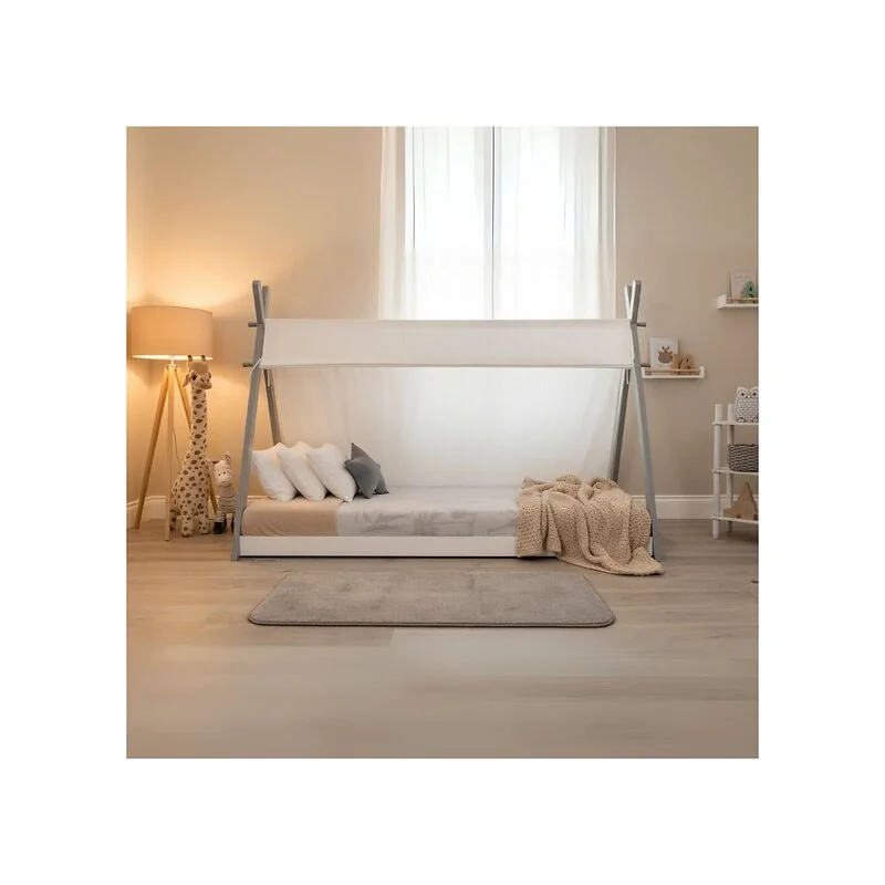 Flair Apache Canvas Tipi Wooden Bed Frame Grey image 2