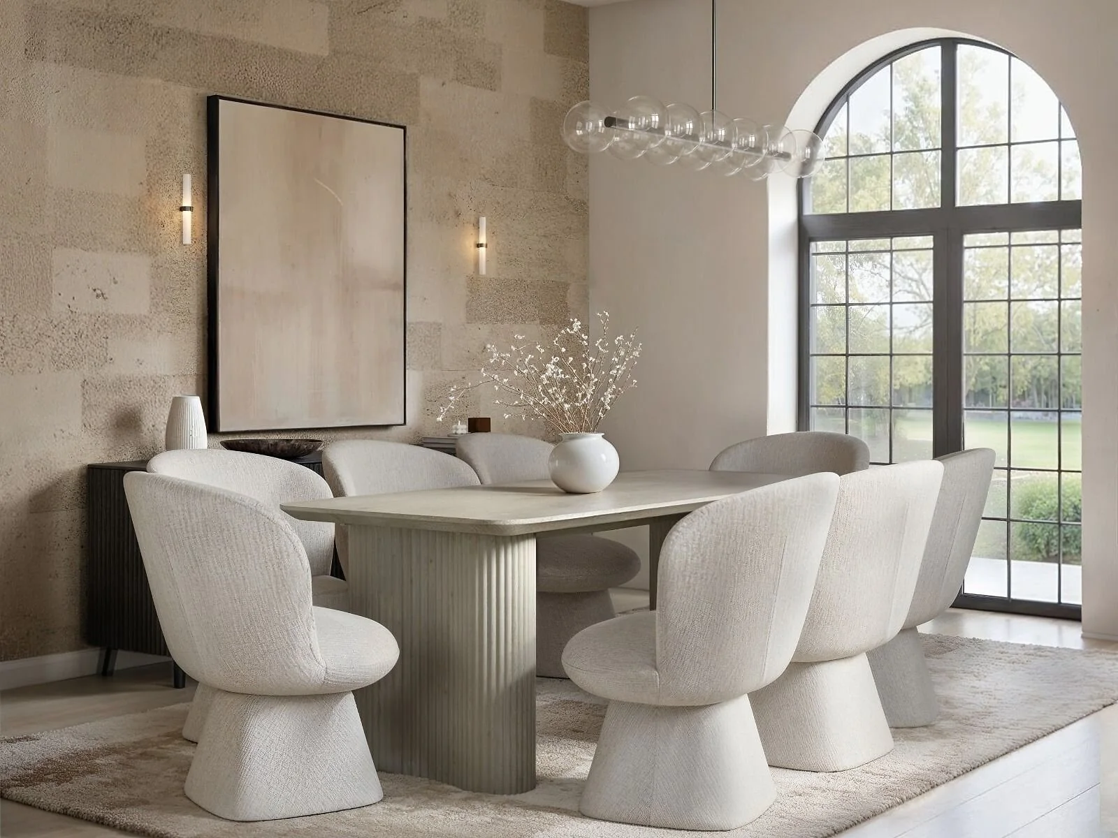 SOLACE+CO Zoya Dining Table with Aiko Chairs Set – view 2