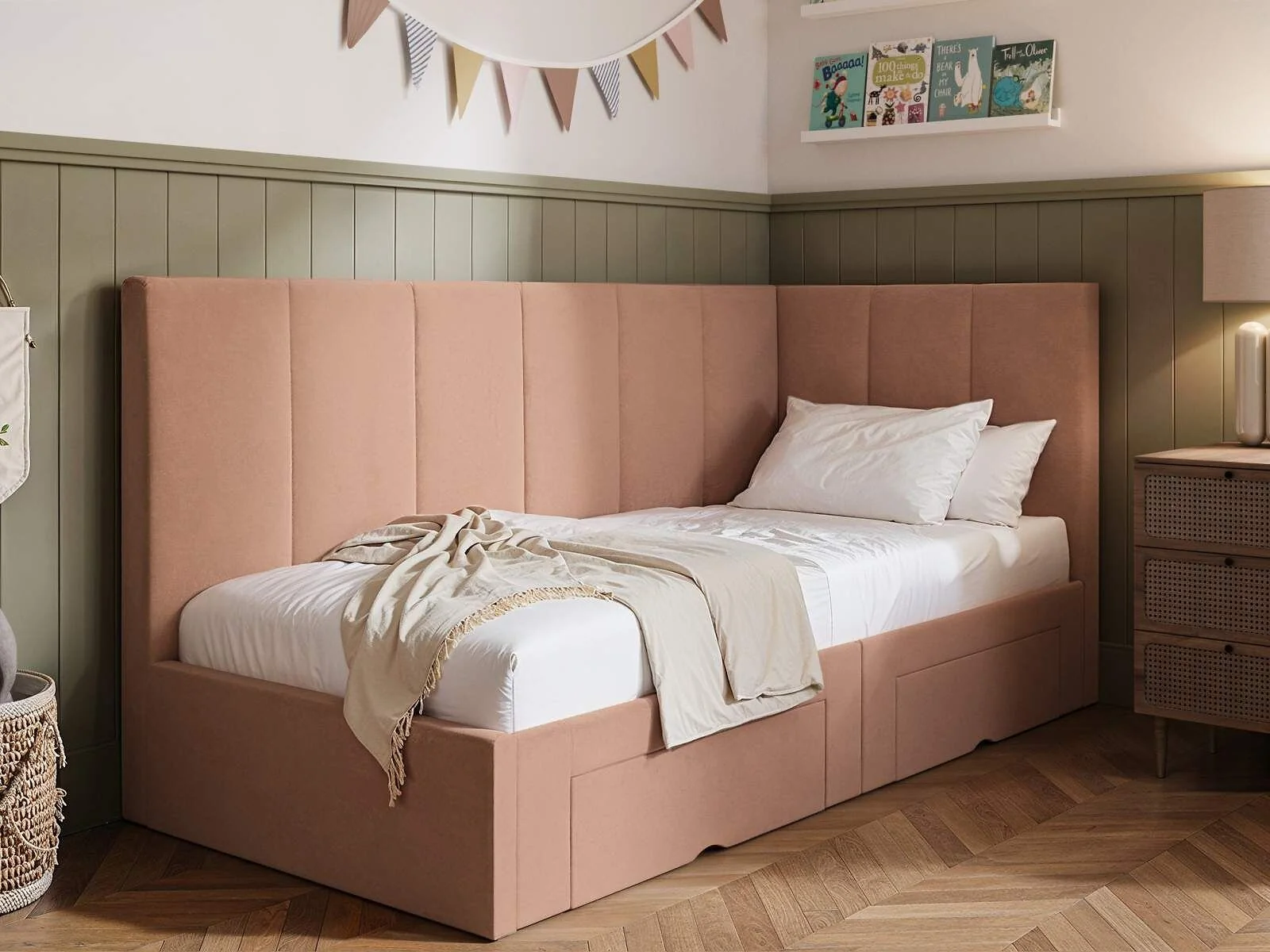 Flair Harley Corner Bed Frame with Storage Drawers – view 6