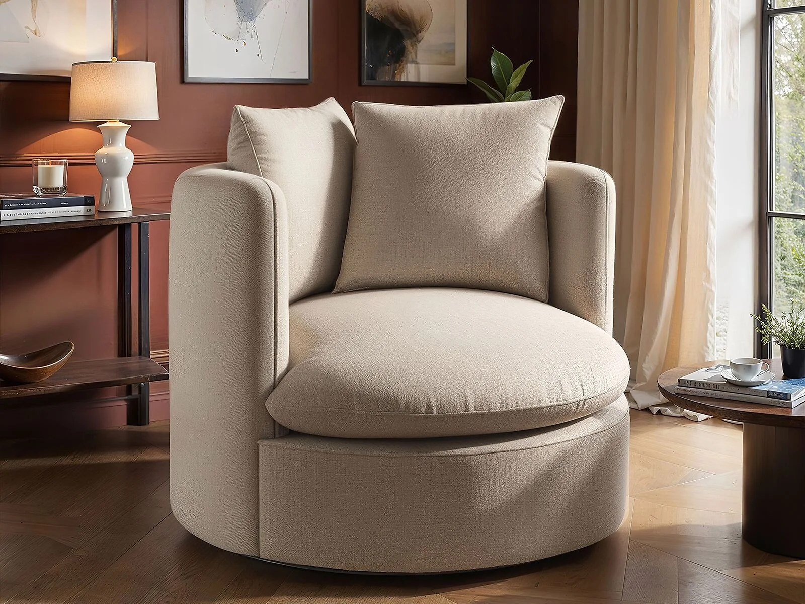 SOLACE+CO Maisie Swivel Armchair – view 3
