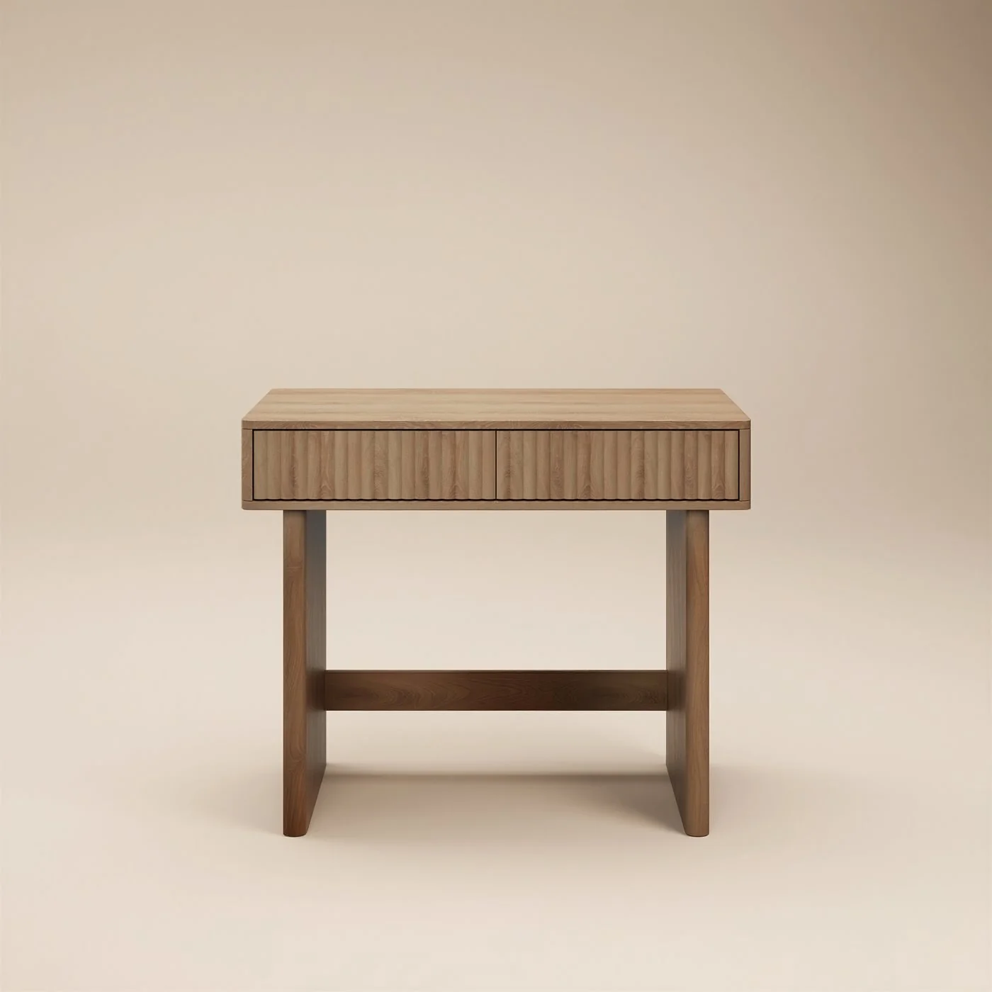 SOLACE+CO Velmor Ribbed Dressing Table Oak image 4