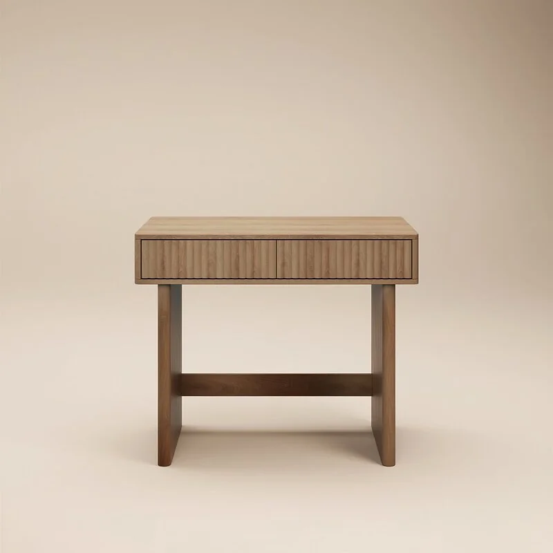 SOLACE+CO Velmor Ribbed Dressing Table Oak image 4