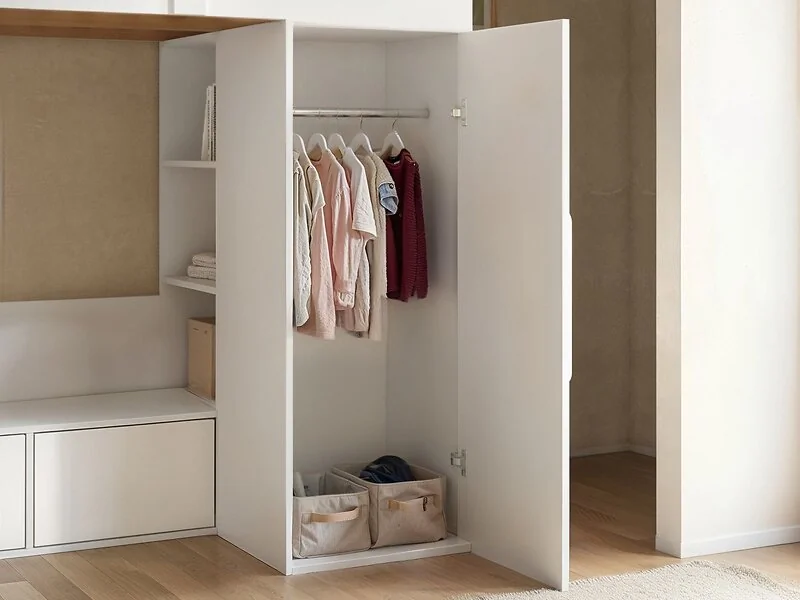 Flair Aspen Ribbed High Sleeper with Storage & Wardrobe – view 5