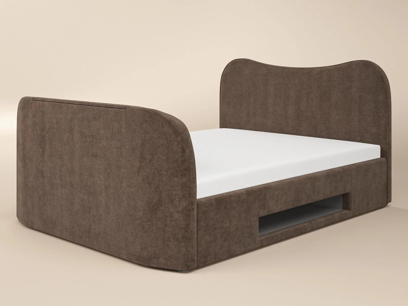 SOLACE+CO Claybourne TV Ottoman Bed with Side Lift Storage – view 7