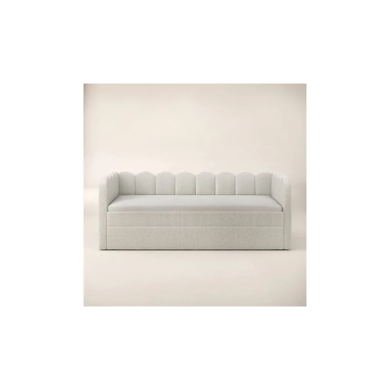 Flair Esme Cloud Day Bed with Trundle Beige Boucle image 4