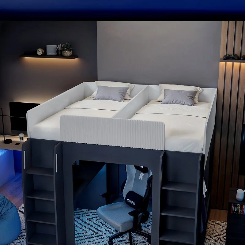 Recoil Dante Twin Gaming High Sleeper with Desk & Wardrobe image 4