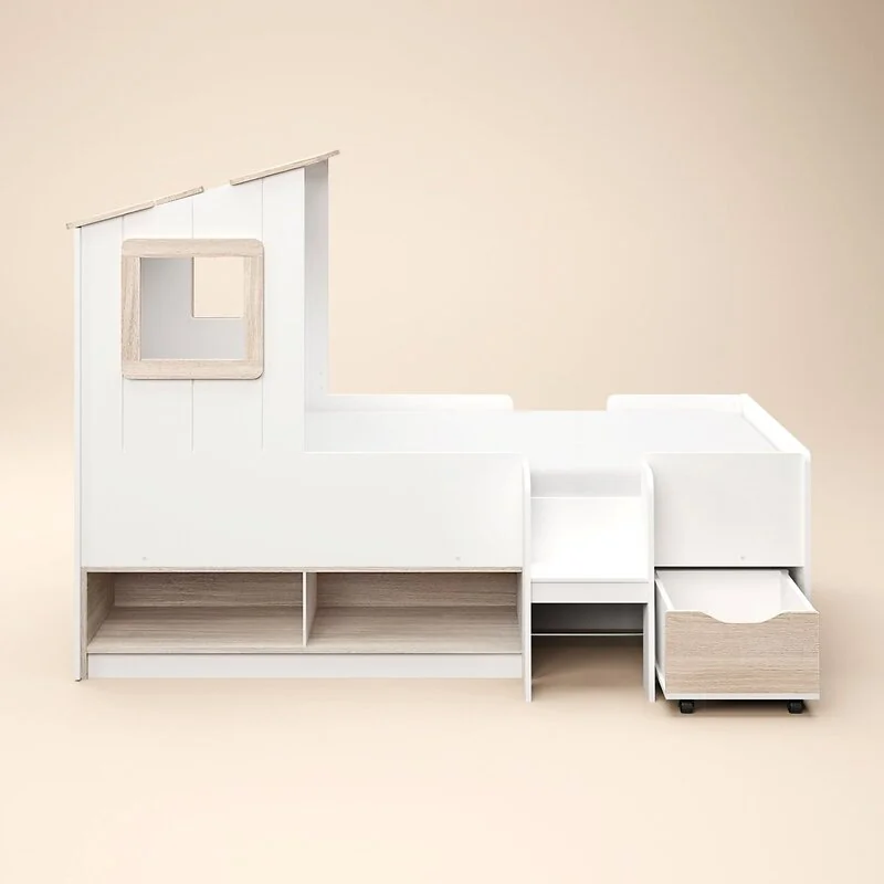Flair Millie Low Sleeper House Bed with Storage White image 3