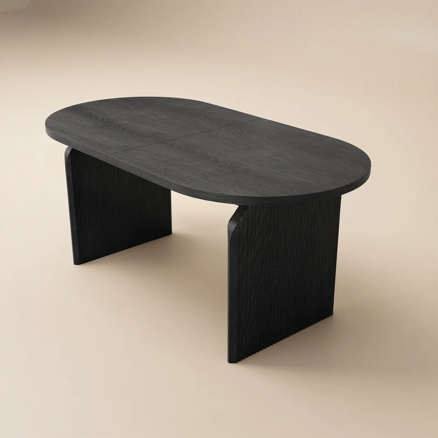 SOLACE+CO Varm & Cyra Black Extending Dining Table Set with 2 Beige Chenille Benches image 7