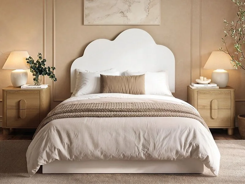 Flair Adara Ottoman Bed with Cloud Headboard White – view 3