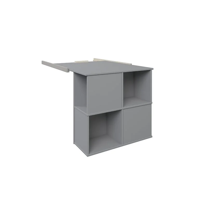 Noomi Nora Solid Wood Mid Sleeper Workstation Grey (FSC-Certified) image 6