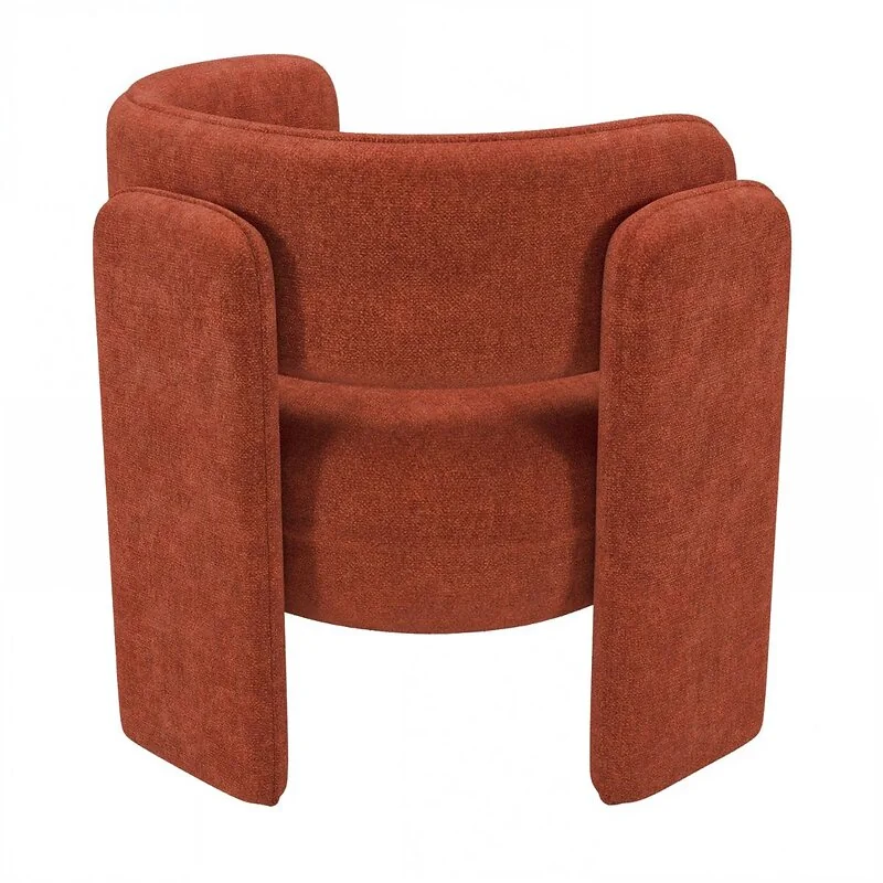 SOLACE+CO Emery Fabric Accent Chair Burnt Orange – view 6