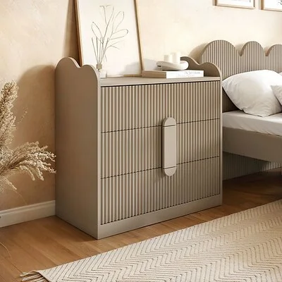 Flair Calista Ribbed Chest of 3 Drawers