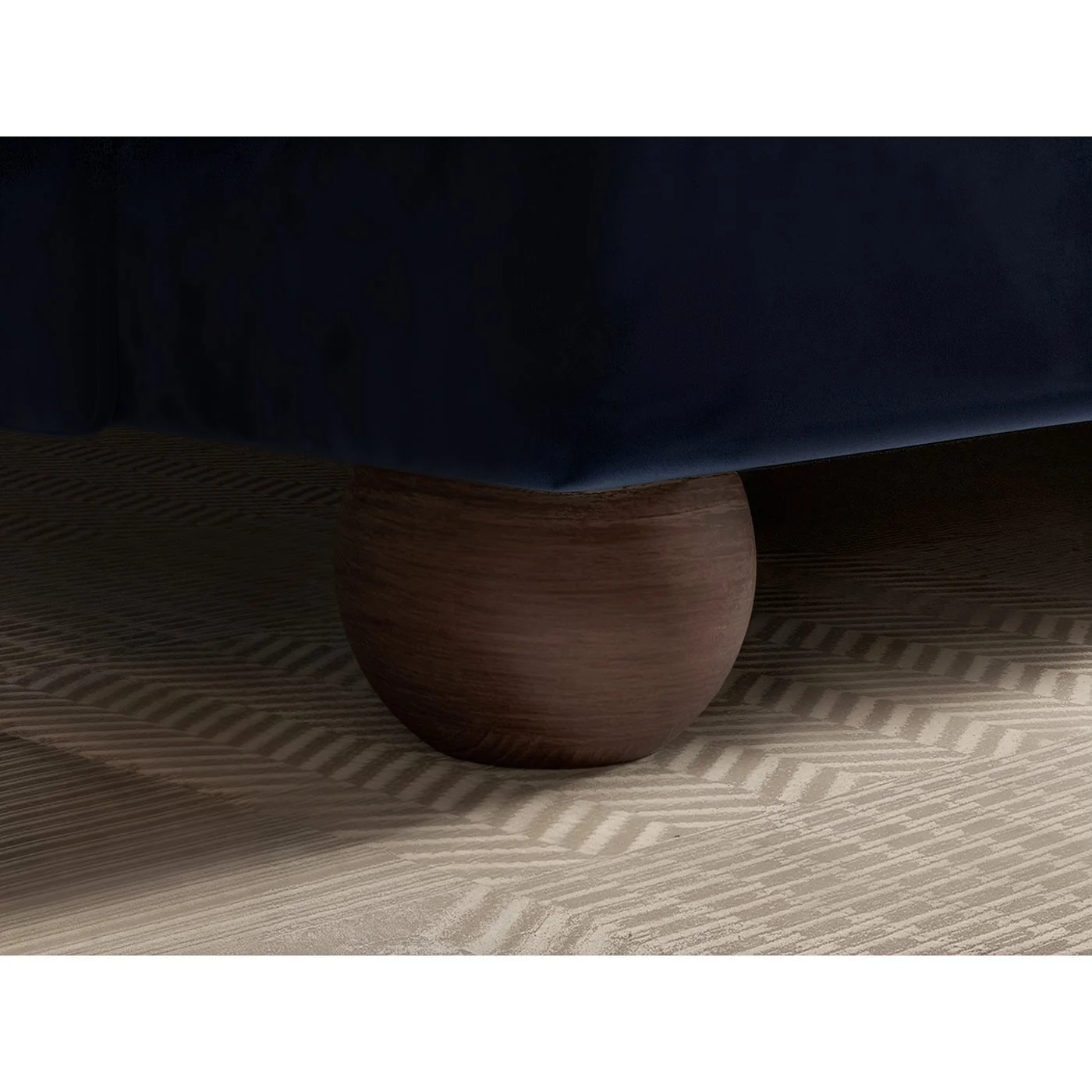 SOLACE+CO Addison 2 Seater Blue Velvet Sofa image 3