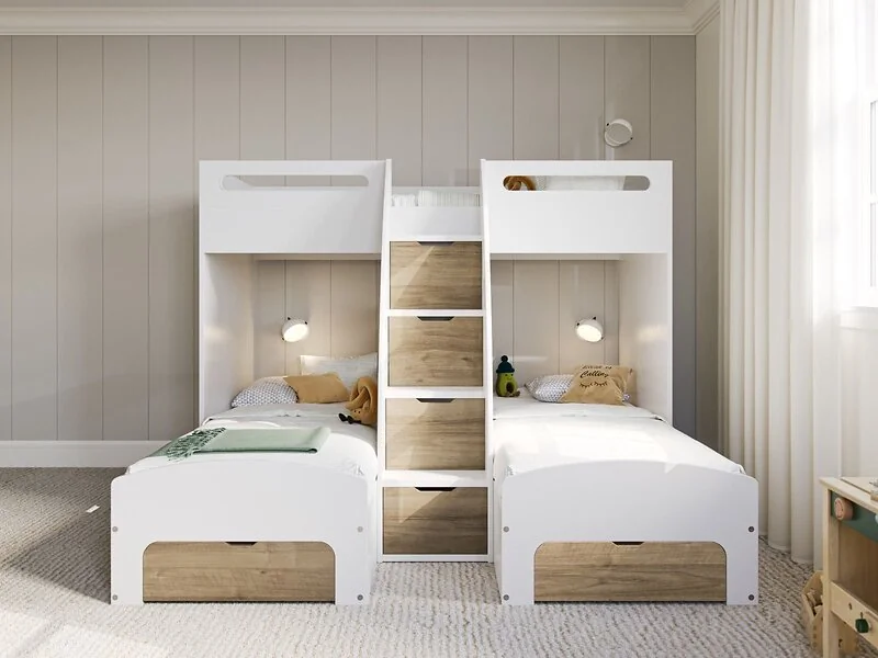 Flair Eddie Staircase Triple Bunk Bed with Storage – view 5
