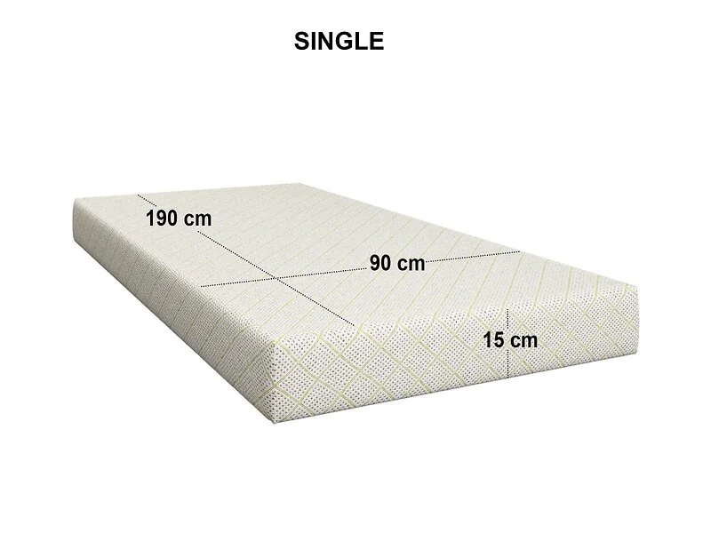 SOLACE+CO Plant Based Eco double memory foam mattress - single dimensions
